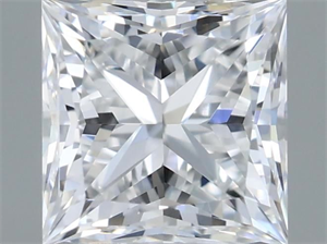 Picture of Natural Diamond 0.51 Carats, Princess with  Cut, D Color, VVS2 Clarity and Certified by GIA