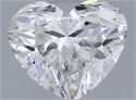 Natural Diamond 0.32 Carats, Heart with  Cut, D Color, VVS2 Clarity and Certified by GIA