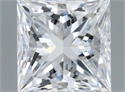Diamante Natural 0.50 quilates, Princesa , Color F, claridad VVS1 y certificado GIA