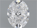Natural Diamond 0.40 Carats, Oval with  Cut, D Color, SI2 Clarity and Certified by GIA