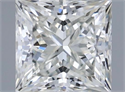 Natural Diamond 0.40 Carats, Princess with  Cut, J Color, VS2 Clarity and Certified by GIA