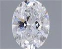 Natural Diamond 0.50 Carats, Oval with  Cut, D Color, VVS1 Clarity and Certified by GIA