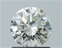 Natural Diamond 1.01 Carats, Round with Very Good Cut, J Color, VVS1 Clarity and Certified by HRD