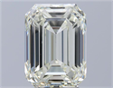Diamante Natural 5.01 quilates, Esmeralda , Color J, claridad VVS2 y certificado HRD