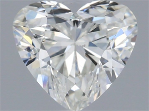 Picture of Natural Diamond 0.52 Carats, Heart with  Cut, J Color, SI2 Clarity and Certified by GIA