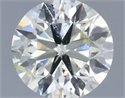 Natural Diamond 0.41 Carats, Round with Excellent Cut, J Color, SI2 Clarity and Certified by IGI