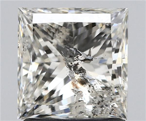 Picture of Natural Diamond 1.61 Carats, Princess with  Cut, I Color, I1 Clarity and Certified by IGI