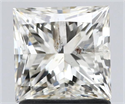 Natural Diamond 1.50 Carats, Princess with  Cut, I Color, I1 Clarity and Certified by IGI
