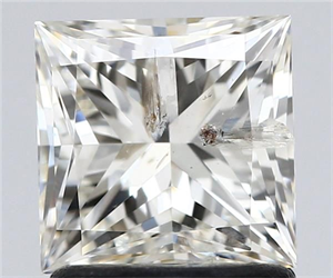 Picture of Natural Diamond 1.50 Carats, Princess with  Cut, I Color, I1 Clarity and Certified by IGI