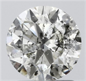 Natural Diamond 1.40 Carats, Round with Excellent Cut, J Color, SI2 Clarity and Certified by HRD