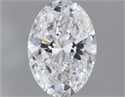 Natural Diamond 1.53 Carats, Oval with  Cut, D Color, SI2 Clarity and Certified by GIA