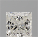 Natural Diamond 0.50 Carats, Princess with  Cut, G Color, VVS1 Clarity and Certified by IGI