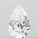 Natural Diamond 0.15 Carats, Pear with  Cut, F Color, IF Clarity and Certified by GIA