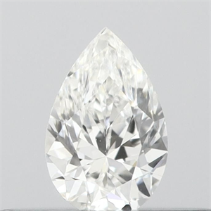 Picture of Natural Diamond 0.15 Carats, Pear with  Cut, F Color, IF Clarity and Certified by GIA