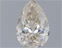 Natural Diamond 0.19 Carats, Pear with  Cut, J Color, I1 Clarity and Certified by IGI