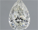 Natural Diamond 0.50 Carats, Pear with  Cut, J Color, SI2 Clarity and Certified by GIA