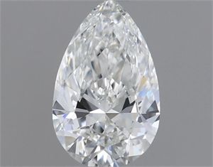 Picture of Natural Diamond 0.31 Carats, Pear with  Cut, F Color, IF Clarity and Certified by GIA