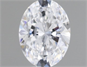 Natural Diamond 0.50 Carats, Oval with  Cut, D Color, SI2 Clarity and Certified by GIA