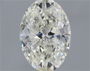 Picture of Natural Diamond 1.07 Carats, Oval with  Cut, I Color, SI2 Clarity and Certified by IGI