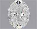 Natural Diamond 0.96 Carats, Oval with  Cut, I Color, I1 Clarity and Certified by IGI