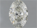 Natural Diamond 1.01 Carats, Oval with  Cut, I Color, I1 Clarity and Certified by IGI