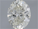 Natural Diamond 1.00 Carats, Oval with  Cut, H Color, SI2 Clarity and Certified by IGI