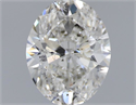 Natural Diamond 0.96 Carats, Oval with  Cut, G Color, SI2 Clarity and Certified by IGI