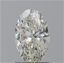 Natural Diamond 1.00 Carats, Oval with  Cut, J Color, SI2 Clarity and Certified by GIA