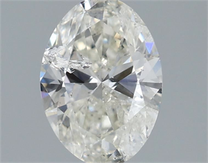 Picture of Natural Diamond 1.00 Carats, Oval with  Cut, I Color, I1 Clarity and Certified by IGI