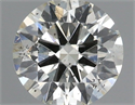 Natural Diamond 0.90 Carats, Round with Excellent Cut, L Color, SI2 Clarity and Certified by IGI