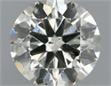 Natural Diamond 0.40 Carats, Round with Excellent Cut, J Color, SI2 Clarity and Certified by IGI