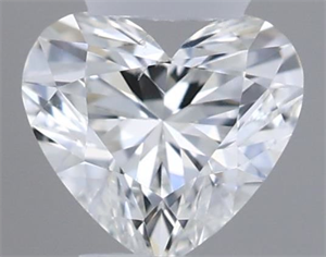 Picture of Natural Diamond 0.18 Carats, Heart with  Cut, F Color, SI2 Clarity and Certified by GIA