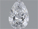 Natural Diamond 0.18 Carats, Pear with  Cut, D Color, SI1 Clarity and Certified by GIA