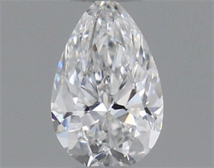 Picture of Natural Diamond 0.19 Carats, Pear with  Cut, E Color, VS2 Clarity and Certified by GIA