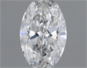 Natural Diamond 0.18 Carats, Oval with  Cut, D Color, VS2 Clarity and Certified by GIA