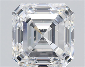 Foto Diamante Natural 1.51 quilates, Asscher , Color D, claridad SI1 y certificado GIA de