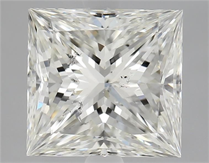 Foto Diamante Natural 3.03 quilates, Princesa , Color I, claridad SI2 y certificado HRD de