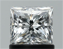 Diamante Natural 1.07 quilates, Princesa , Color F, claridad VVS1 y certificado GIA