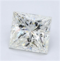 Natural Diamond 1.52 Carats, Princess with  Cut, J Color, VS2 Clarity and Certified by GIA