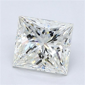 Picture of Natural Diamond 1.52 Carats, Princess with  Cut, J Color, VS2 Clarity and Certified by GIA