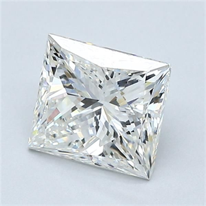 Picture of Natural Diamond 1.47 Carats, Princess with  Cut, H Color, VS1 Clarity and Certified by GIA