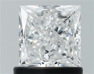 Picture of Natural Diamond 0.96 Carats, Princess with  Cut, E Color, SI1 Clarity and Certified by GIA