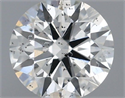 Natural Diamond 0.42 Carats, Round with Excellent Cut, G Color, SI2 Clarity and Certified by IGI