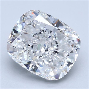 Foto Diamante Natural 3.32 quilates, Del cojín , Color E, claridad VVS1 y certificado GIA de