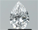 Natural Diamond 0.52 Carats, Pear with  Cut, D Color, IF Clarity and Certified by GIA