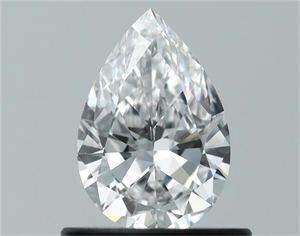 Picture of Natural Diamond 0.52 Carats, Pear with  Cut, D Color, IF Clarity and Certified by GIA