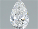 Natural Diamond 0.51 Carats, Pear with  Cut, H Color, I1 Clarity and Certified by GIA