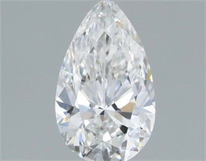 Picture of Natural Diamond 0.51 Carats, Pear with  Cut, H Color, I1 Clarity and Certified by GIA