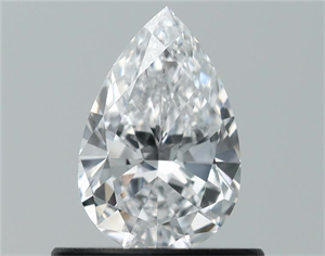 Picture of Natural Diamond 0.48 Carats, Pear with  Cut, D Color, IF Clarity and Certified by GIA