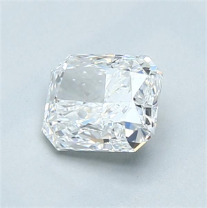 Picture of Natural Diamond 0.90 Carats, Radiant with  Cut, D Color, VVS2 Clarity and Certified by GIA